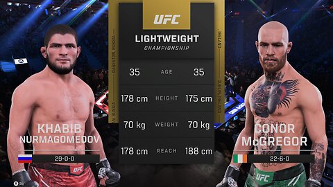 Khabib Nurmagomedov Vs Connor McGregor UFC 229 Lightweight Championship