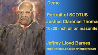 Oil Painting Portrait Demo Justice Clarence Thomas | Jeff Barnes Art