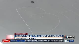Multiple cars vandalized in same neighborhood