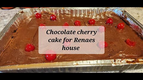 3 ingredient Chocolate cherry cake for Renaes