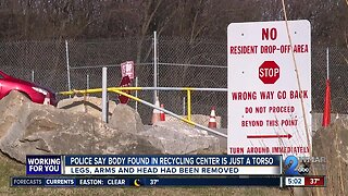 Torso of dismembered man found at Baltimore County Recycling Plant