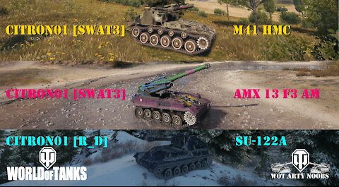 Citron01 [SWAT3] - SU-122A, AMX 13 F3 AM, M41 HMC - 3 Marked Arty