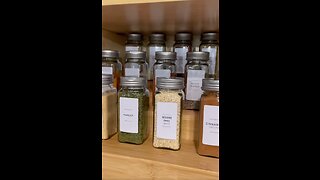 SpaceAid Spice Jars With Labels Organize Kitchen Spice