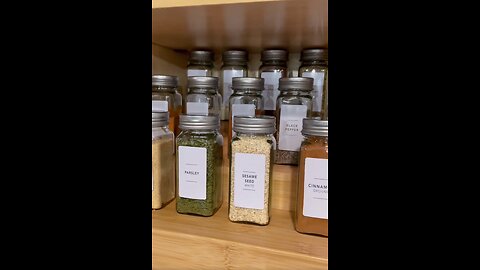 SpaceAid Spice Jars With Labels Organize Kitchen Spice