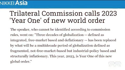 Dollar Collapse | Did the Trilateral Commission Call 2023 "Year One" of the "New Global Order?"