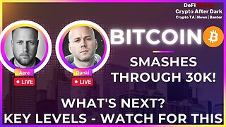 Bitcoin CRACKS 30k! Bitcoin, Altcoin, Crypto, Technical Analysis, Charts, Update | DeFi Rebels Live