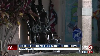 Child accidentally shot inside home