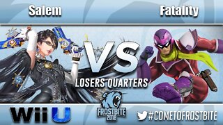 TL | MVG | Salem (Bayonetta) vs. YP | Fatality (C. Falcon) - Wii U L. Quarterfinals - Frostbite 2018