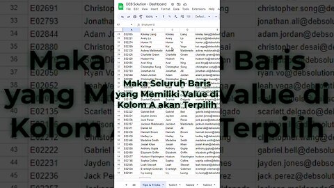 Highlight Range - Google Sheets Tips & Tricks #belajaronline #serunyabelajar #googlesheets