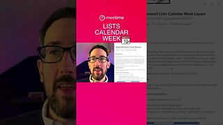 Microsoft Lists Calendar View - Week