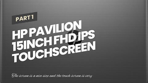 HP Pavilion 15Inch FHD IPS Touchscreen 1080P Laptop: Intel Core i5-7200U, 12GB DDR4 Memory, 1TB...