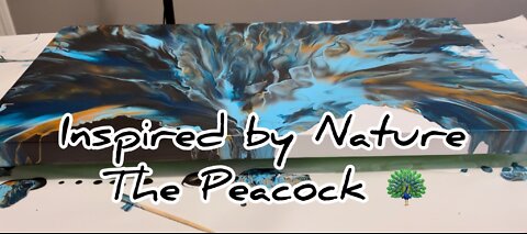 🦚Peacock tail fan ~ Acrylic Pouring Tutorial ~ Come paint with me ~ Abstract Art ~ Dutch Chaos Pour