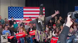 Boot-Headed Man At A DeSantis Rally Wears A Skirt Starts Strange 'Zombie Power' Chant