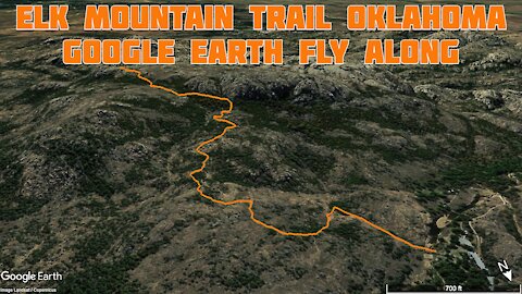 Elk Mountain Trail Oklahoma | Google Earth Fly Along