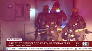 Fire sparks at Arizona Democratic Party headquarters