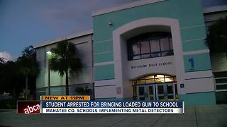 Metal detectors, no backpacks after student arrested for having loaded gun at Bradenton high school