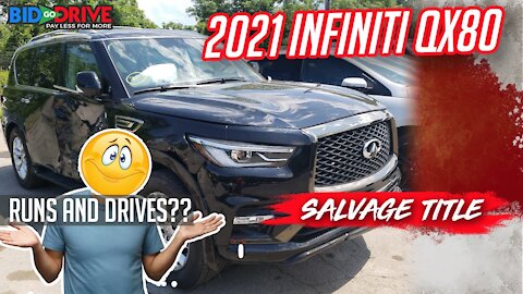 Salvage Infiniti Qx80 2021 ( Walk Around Video ) | BidGoDrive