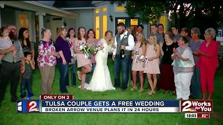 Tulsa couple gets the perfect wedding for free, planned in 24 hours