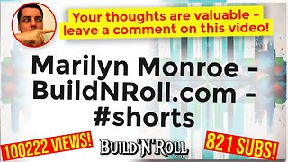 Marilyn Monroe - BuildNRoll.com - #shorts