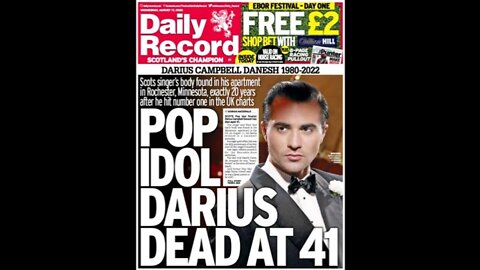 Darius Danesh Death SPECULATIONS - Another "STAR" dead!