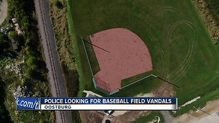 Police looking for baseball field vandals