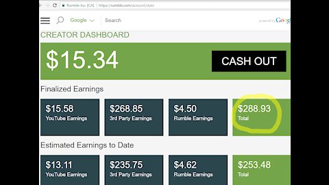 How to earn money at "Rumble" ,explained.