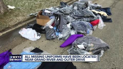 Police, fire uniforms recovered after being stolen from Detroit cleaner