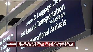 Detroit Metropolitan Airport among U.S. airports with enhanced coronavirus screenings
