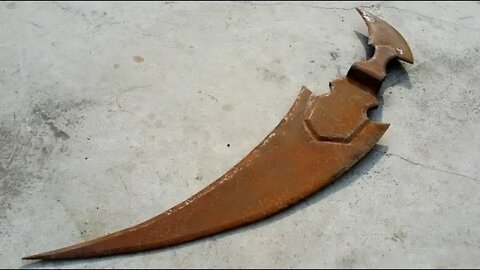 Restoration Grim reaper scythe old rusty | Restore combat weapon antique