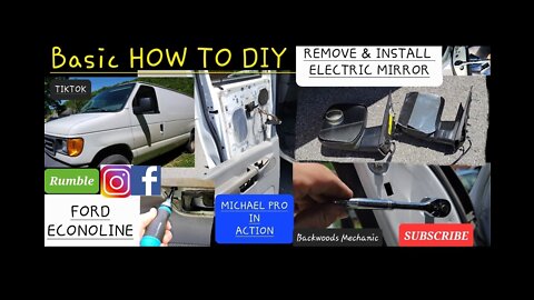 How To Remove & Install an electric Mirror Ford E-150 Van's (DIY)