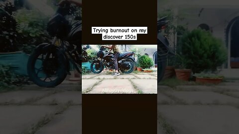 trying burnout on my discover 150s #youtubeshorts #burnout #stuntvideo #vlog