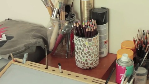 DIY disco brush holder