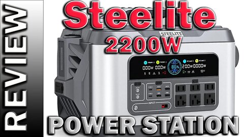 Steelite 2200W Power Station 2220Wh Solar Generator Lithium Battery Backup Camping Home Emergency