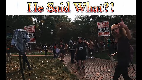 ROWDY COLLEGE STUDENTS HEAR ABOUT THE WRATH OF GOD & LOVE OF GOD FROM STREET PREACHER