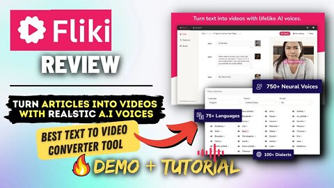 Fliki Review (Text to Video) | Transform Blog Posts into Videos, Audiobooks, Podcast with A.i Voices