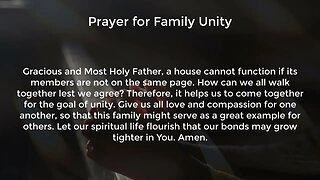 Prayer for Family Unity (Prayer for Peace in the Home)