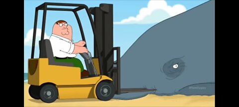 Family Guy whale forklift. Peter saves the whale