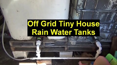 New Rain Water Collection Tank & Pallet Wood Home Heat
