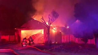 Garage collapses in eastside fire