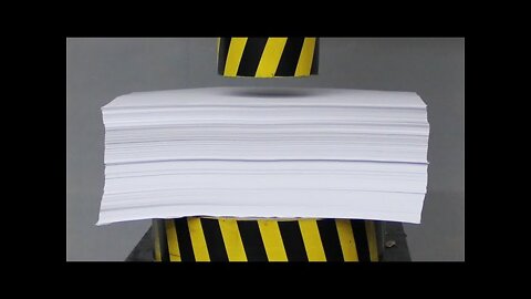 EXPERIMENT HYDRAULIC PRESS 100 TON vs 1000 Sheets of Paper