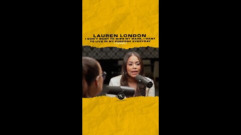 @laurenlondon I don’t want to miss my mark, I want to live in my purpose everyday