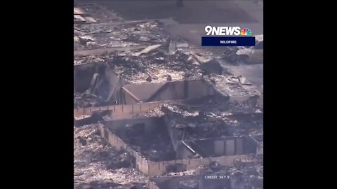 This is the view from the sky over the destruction caused by the Marshall Fire in Boulder County.