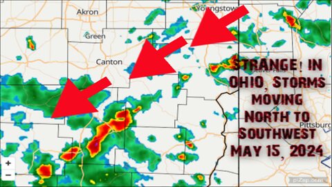 STRANGE! IN OHIO, Storms moving North to Southwest May 15
