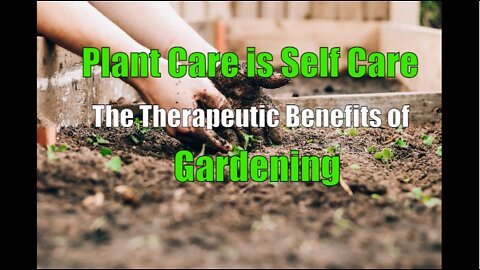 Plant Care Is Self Care: Therapeutic Benefits of Gardening