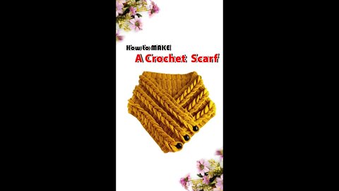 How To Crochet A Braided Scarf #Shorts