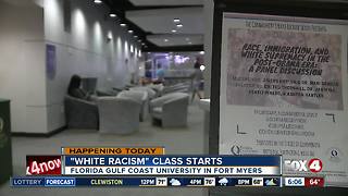Controversial "white racism" class at FGCU starts Tuesday