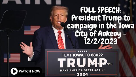 TODAY FULL SPEECH: President Donald Trump to campaign in the Iowa City of Ankeny 2023 #donaldtrump