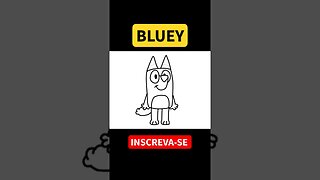 Como Desenhar BLUEY - Muito fácil de fazer #bluey #shorts