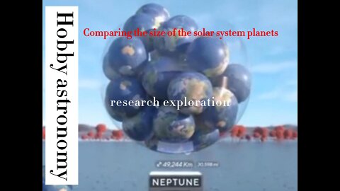 Comparing the size of the solar system planets