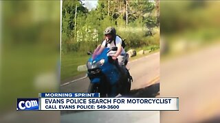 Evans Police need your help finding motorcyclist